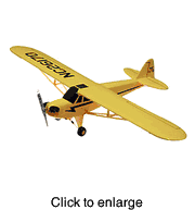 Piper J-3 Cub Small Wood Model Airplane - click to enlarge
