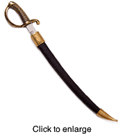 Pirate cutlass letter opener with Scabbard - click to enlarge
