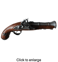 Pirate Fintlock Replica Blunderbuss Pistol - Grey Barrel - click to enlarge