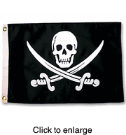 Pirate Flag Jack Rackam 12" X 18"  - click to enlarge