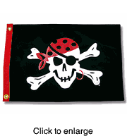 Pirate Flag One Eyed Jack  12" X 18" - click to enlarge