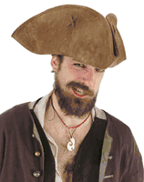 Pirate Hat Scallywag Brown