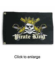 Pirate king 12" X 18" Nautical Pirate Flag - click to enlarge