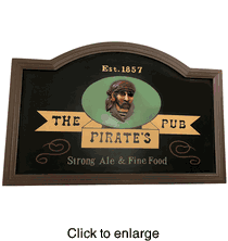Pirate's Pub Wall Sign. - click to enlarge