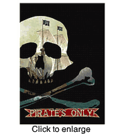 Pirates Only Flag House Banner - click to enlarge