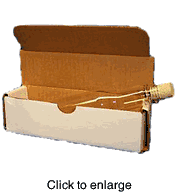 Plastic Bottle with cork  7" High - click to enlarge