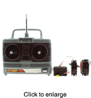 Radio and Servos - click to enlarge