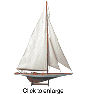 Rainbow Wood Model Boat America's Cup Racing Yacht - click to enlarge