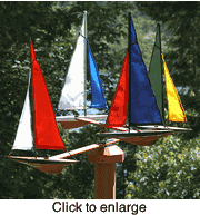 Regatta Racers Model Yacht Outdoor Whirlygig - click to enlarge