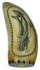 Replica Nautical Whaling Scrimshaw - Resin Ivory Whales Tooth - Squid