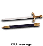 Ricard Lionhard  Letter Opener with metal stand and Scabbard - click to enlarge