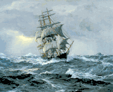 Rounding Cape Horn - The Sea Witch:  by Charles Vickery