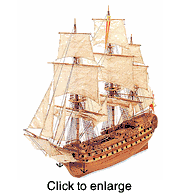 San Juan Nepomuceno Wood Model Ship Kit - click to enlarge