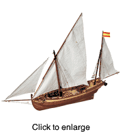 San Juan Wood Model Boat Kit by OcCre - click to enlarge