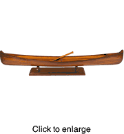 Saskatchewan Canoe Wood Model Boat - click to enlarge