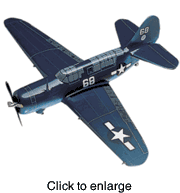 SB2C-4  Helldiver Model Airplane (NAVY) - click to enlarge