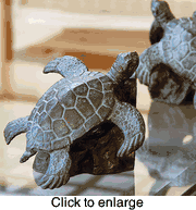 Sea Turtle Bookends Brass Pair - click to enlarge