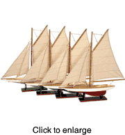 Set of 4 mini Pond Yachts - click to enlarge