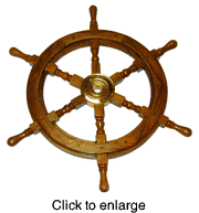 Ship's Wheel Deluxe Class  24". - click to enlarge