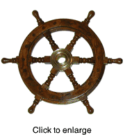 Ship's Wheel Standard Class  12". - click to enlarge