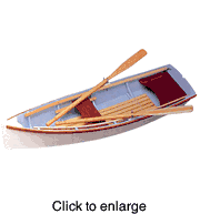 Small Skiff  Wood Model Boat  Kit  by Midwest - click to enlarge