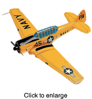 SNJ - 3/5  Texan Model Airplane  (NAVY) - click to enlarge