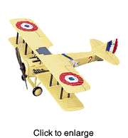 SPAD XIII  "Crane #2   Yellow Model Airplane - click to enlarge