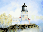 Split Rock, MN. Lighthouse: Watercolor Print.