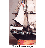 Stern View of <I>U.S.S. Constitution. - click to enlarge