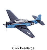 TBF / TBM Avenger Model Airplane  "George Bush"  #2, Blue - click to enlarge