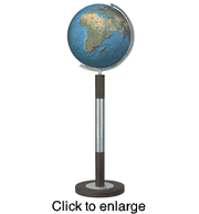 The Bremen Duorama World Floor Globe 16" by Columbus - click to enlarge