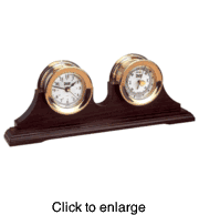 The Commodore's Nautical Clock and Barometer Gift Set  - click to enlarge