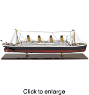 Titanic Wood Display Model  39.5 inches Long - Deluxe - click to enlarge