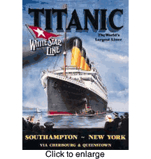 Titantic Tin Sign. - click to enlarge
