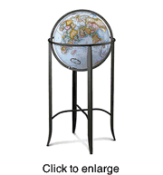 Trafalgar  World Floor Globe with Blue Ocean 16" by Replogle Globes - click to enlarge