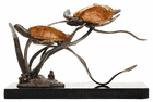 Turtle Tag  Bronze Sea Turtle Sculpture