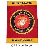 U.S. Marine Corps Flag  House Banner - click to enlarge