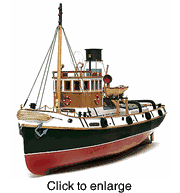 Ulises Ocean Tugboat Wood Model Ship Kit by OcCre - click to enlarge