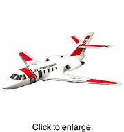 US Coast Guard HU-25 Guardian Wood Model Airplane - click to enlarge