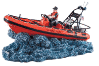 US Coast Guard Rigid Hull Inflatable Model Boat by Harbour Lights