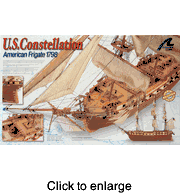 USS Constellation Wooden Model Ship Kit  - click to enlarge