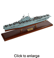 USS CV-8 Hornet Aircraft Carrier Wood Model Ship - click to enlarge