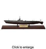 USS Gato Class Wood Submarine Model  - click to enlarge
