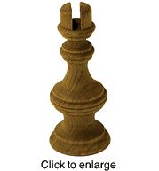 Walnut Display Pedestal 2 5/8''  - click to enlarge