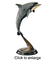 Waverider Bronze Dolphin Sculpture - click to enlarge