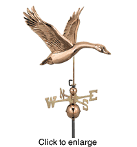 Weathervane  Goose - Polished Copper - click to enlarge