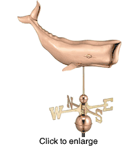 WeatherVane: Whale -  Polished Copper - click to enlarge