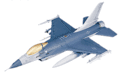 Wood Model Airplane: F - 16J  Wild Weasel Falcon, (USAF).
