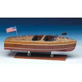 Wooden Classic Speedboat Model