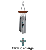 Woodstock Celtic Windchime - Cross  - click to enlarge